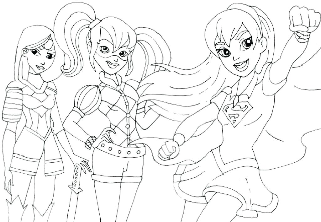 1024x707 Super Hero Girl Coloring Sheets