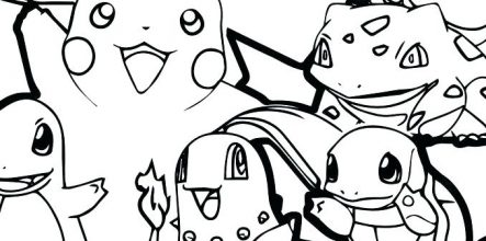 443x220 Pokemon Coloring Page
