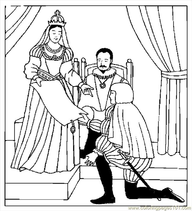 650x716 King Ferdinand Isabella Coloring Page