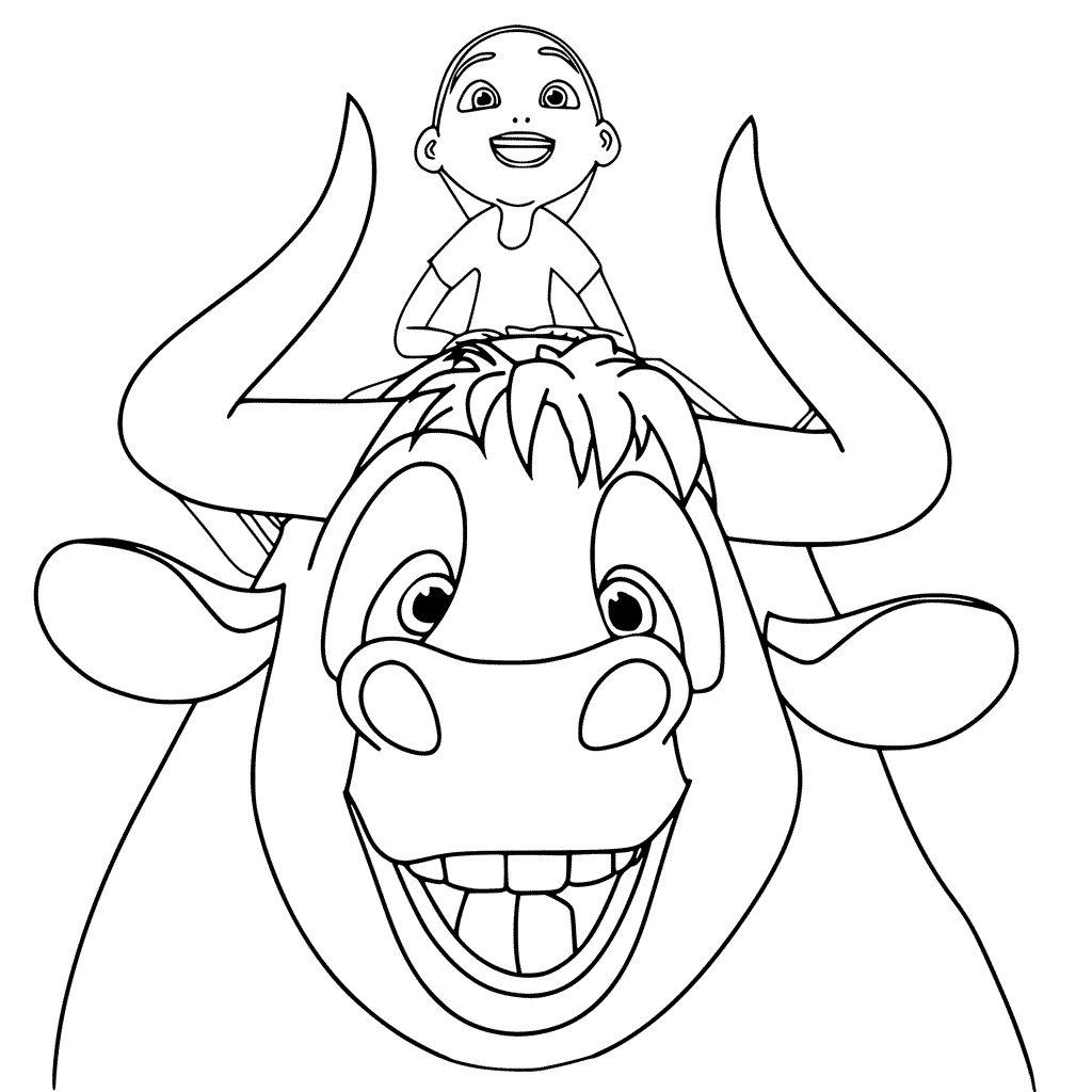 1024x1024 Nina And Ferdinand Coloring Pages Bull And Girl Best Friend