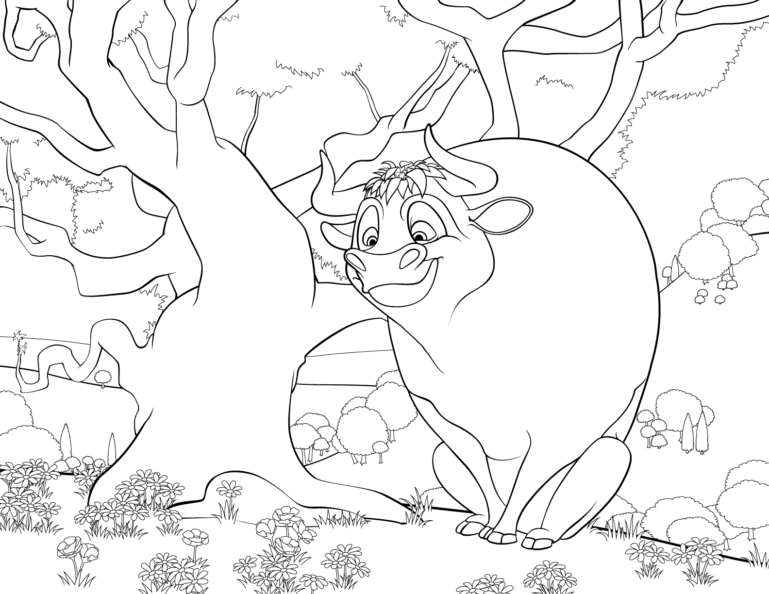 1584x1224 Printable Disney Ferdinand Coloring Pages