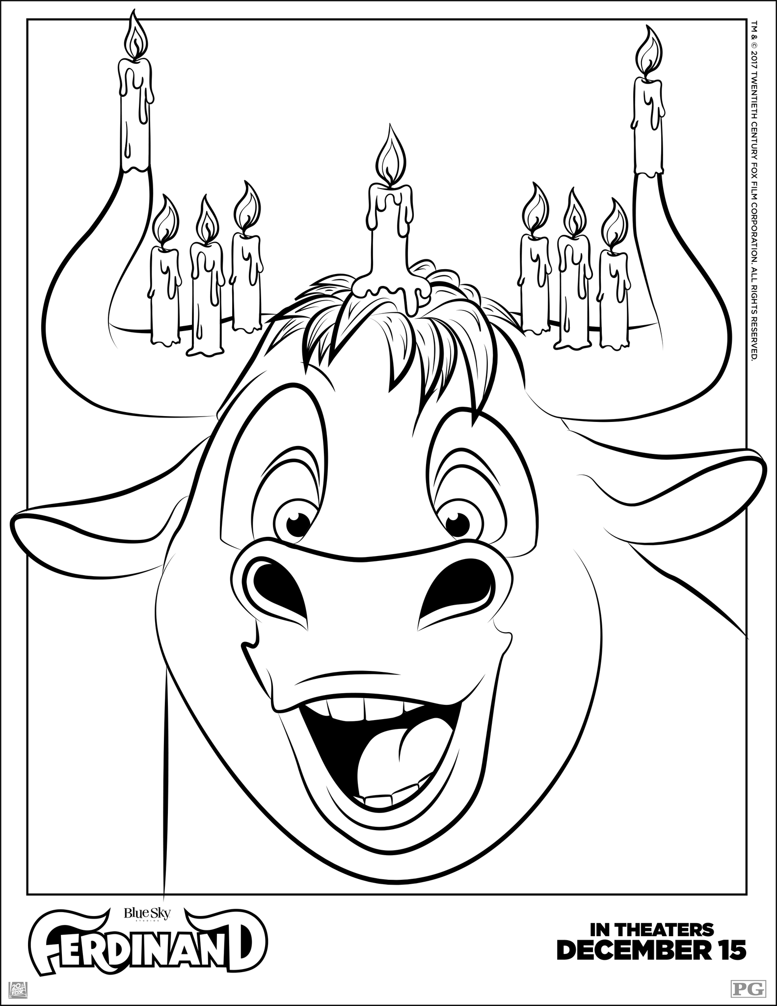 1583x2048 Ferdinand Coloring Page