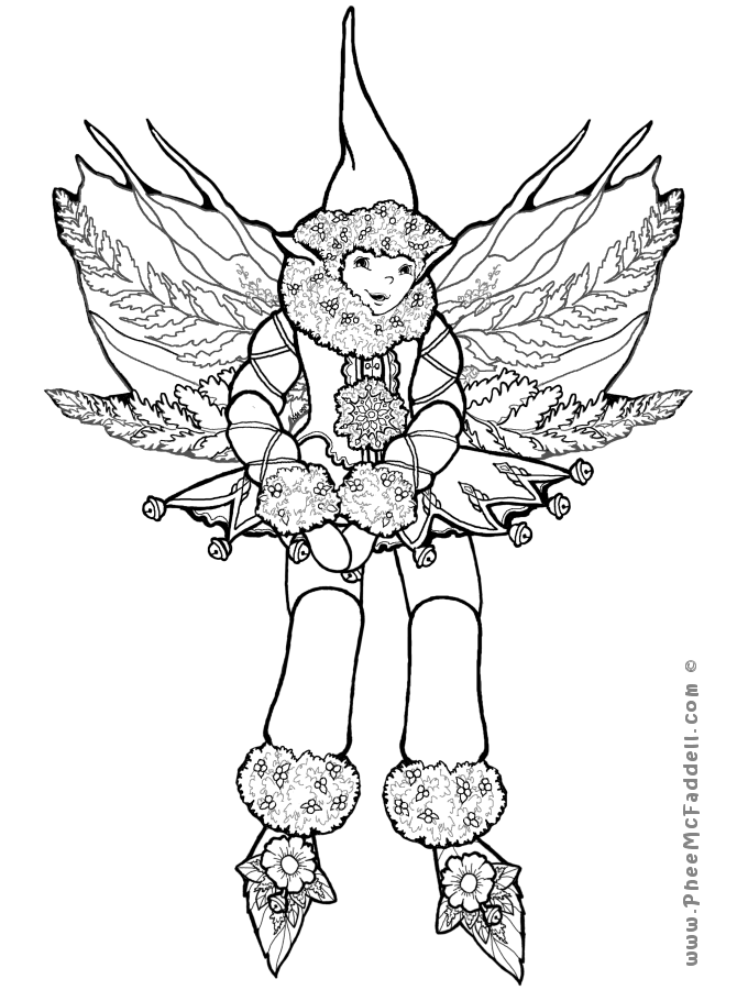 670x900 Fern Feather Elf Coloring Page