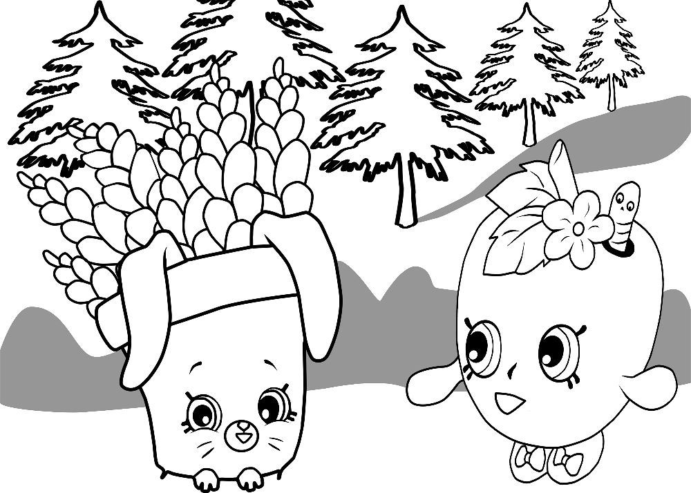 1000x714 Freda Fern In Forest Shopkins Season Coloring Page