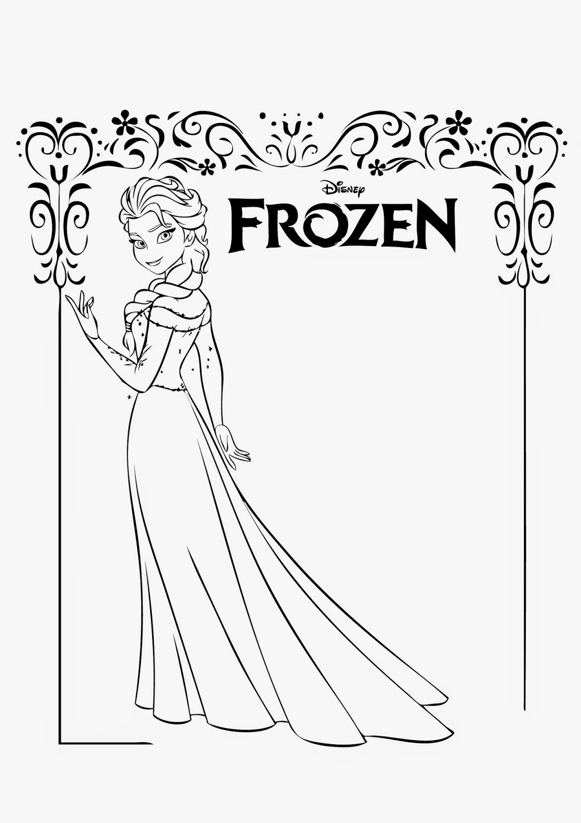 1130x1600 Frozen Elsa Castle Coloring Pages