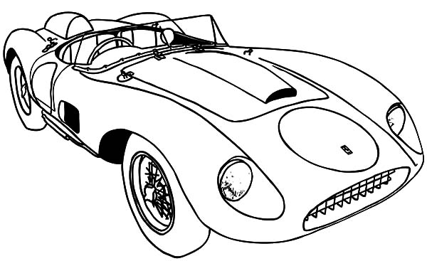 600x367 Ferrari Classic Car Coloring Pages