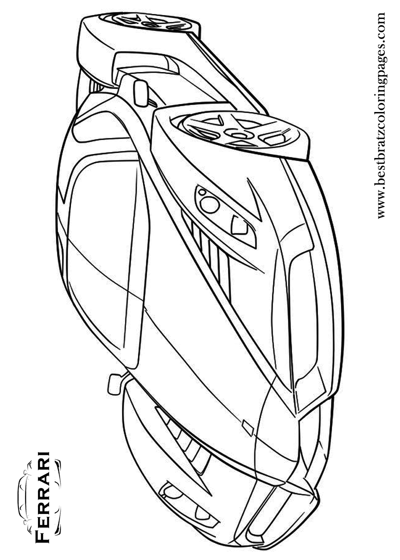 800x1120 Free Printable Ferrari Coloring Pages For Kids Bratz Coloring