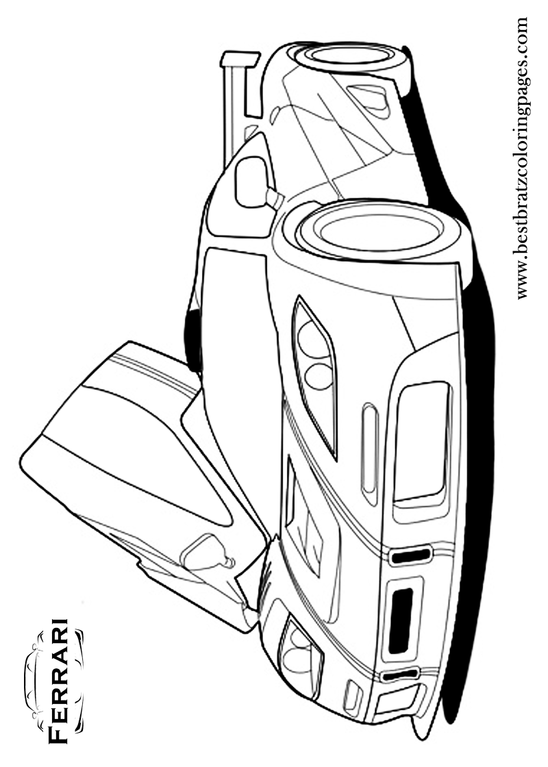 800x1120 Free Printable Ferrari Coloring Pages For Kids Bratz Coloring