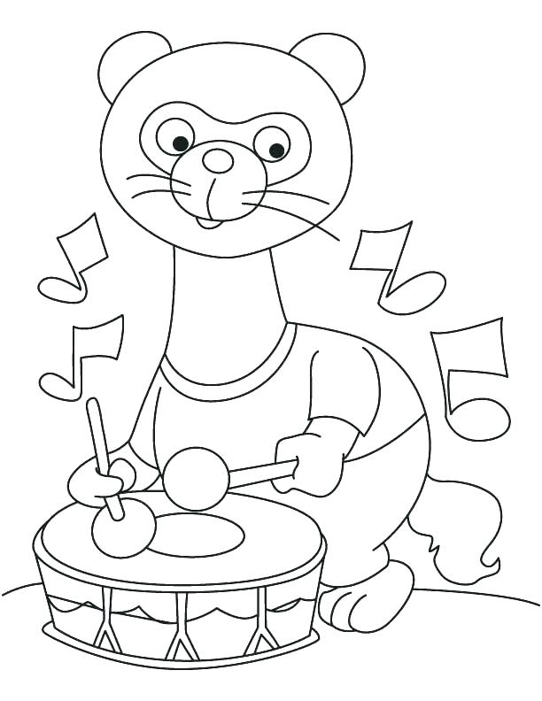 612x792 Coloring Pages Charming Drum Coloring Page Snare Drum Colouring