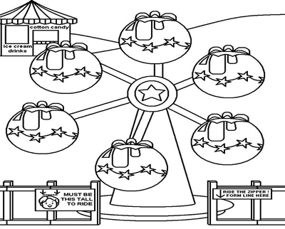 400x322 Ferris Wheel Coloring Elephant Take At The Circus And Carnival