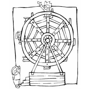 300x300 Ferris Wheel Coloring Page