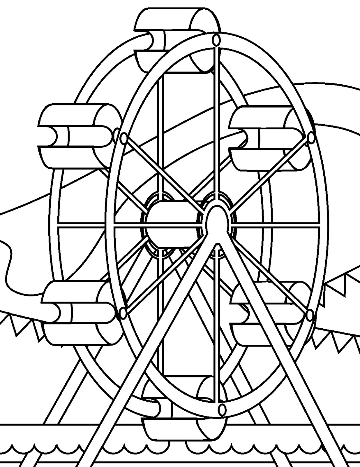 1236x1600 Park Coloring Page