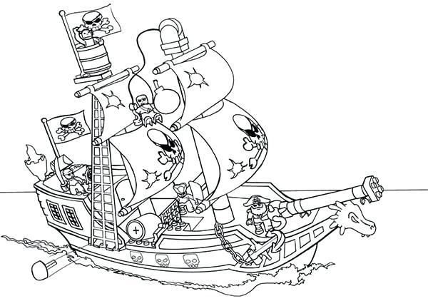 600x422 Lego Boat Colouring Pages Kids Coloring Police Boat Coloring Pages