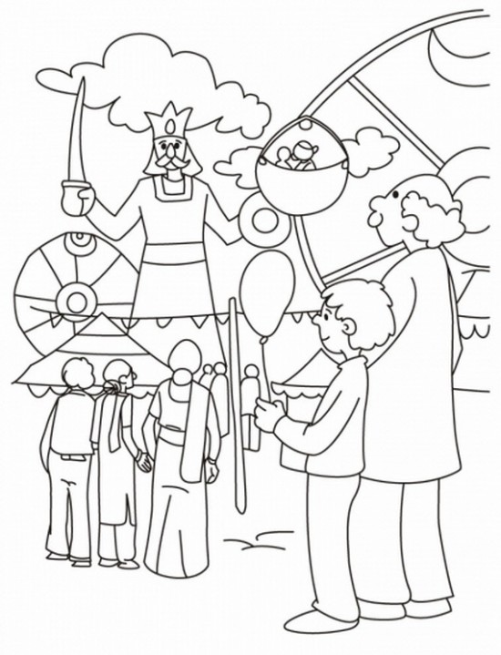 550x719 Dushhera Festival Fair Coloring Pages For Kids Coloring Pages