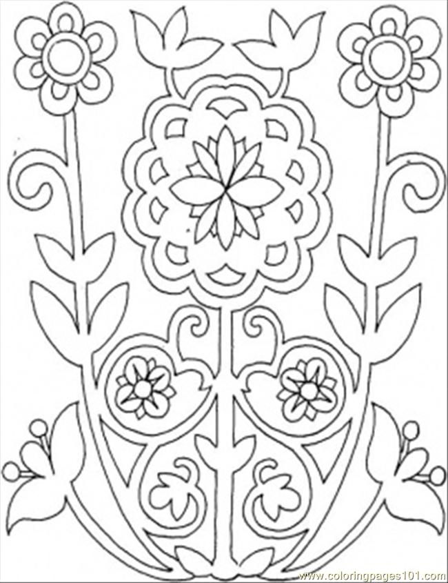650x845 Flowers From The Field Coloring Page