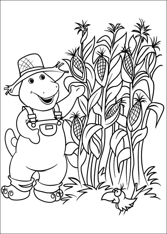 567x794 Corn Field Coloring Page