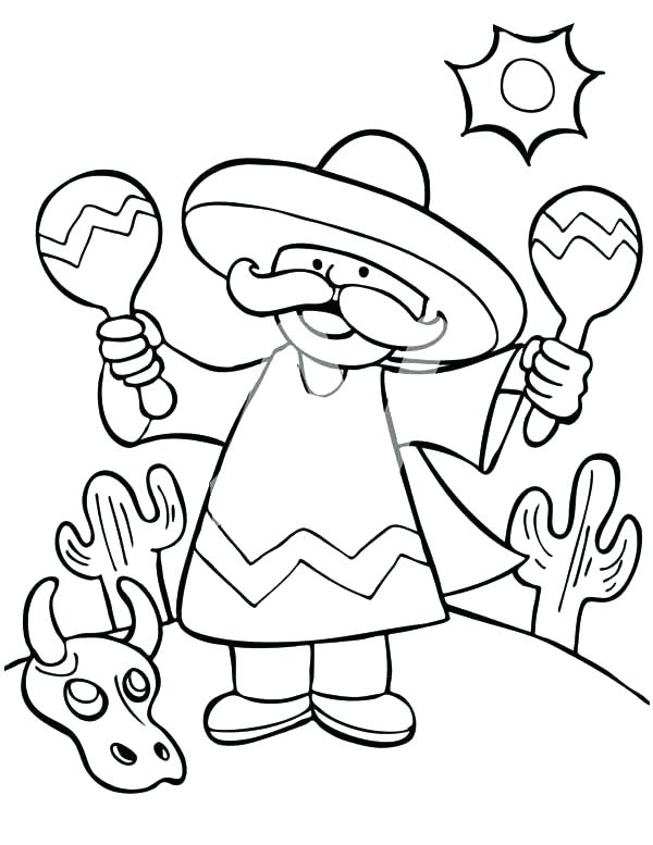600x777 Fiesta Coloring Pages