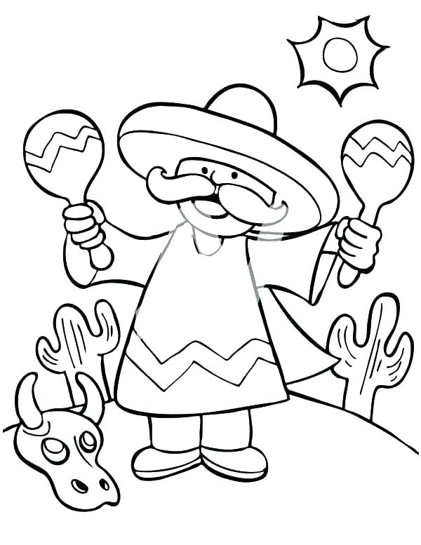 600x777 Maracas Coloring Pages Pinata Coloring Page Pinata Coloring Page