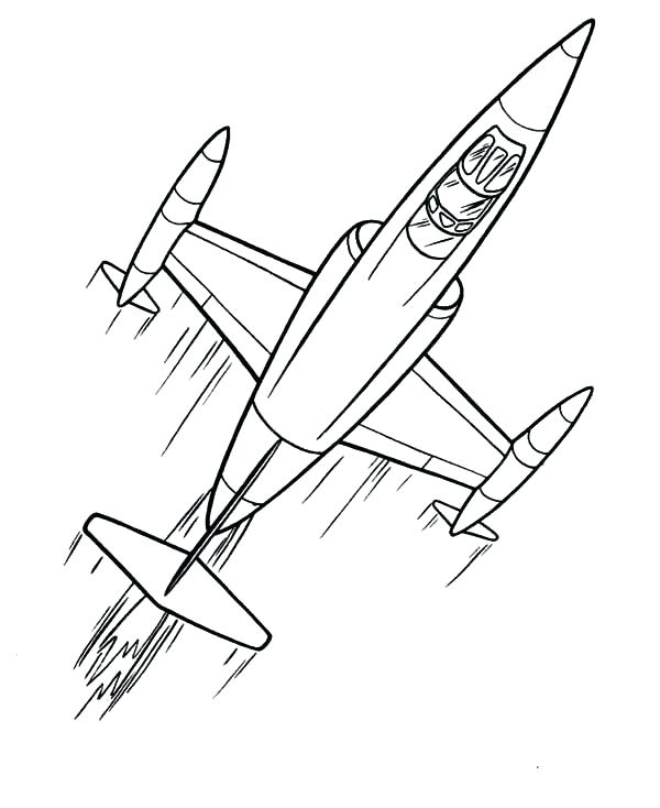 600x734 Plane Coloring Coloring Jet Airplane Cartoon Futuristic Jet Plane