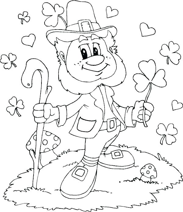 600x696 Ireland Coloring Pages Coloring Pages Leprechaun Coloring Pages