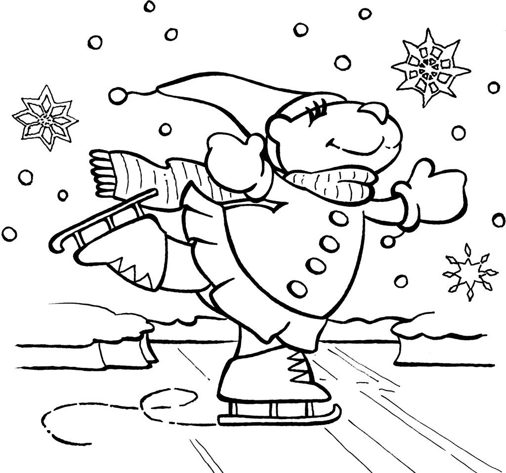 1024x958 Ice Skating Coloring Pages