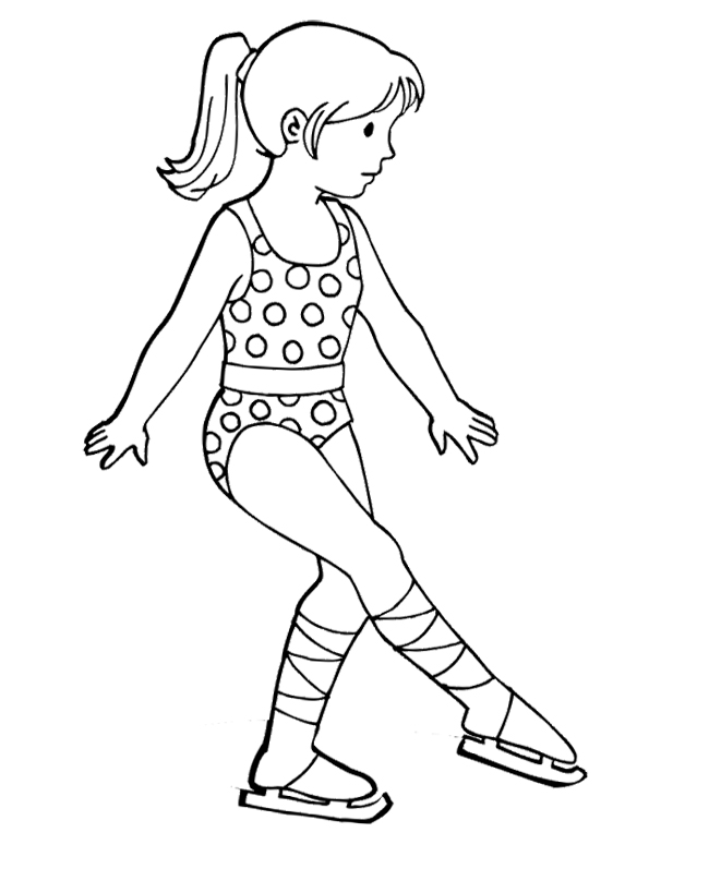 650x808 The Girl Figure Skater Coloring Page Dance And Skating Crafts