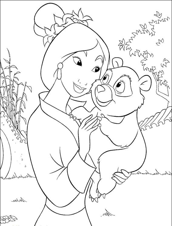 567x743 Print The Mulan And Child Panda Coloring Pages And Then Fill It
