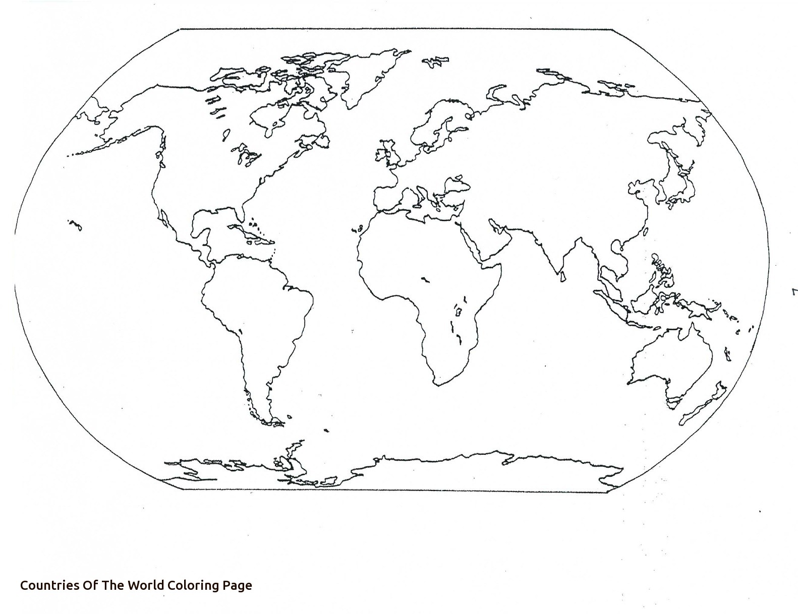 1582x1218 Special World Map Coloring Page With Countries New Fill