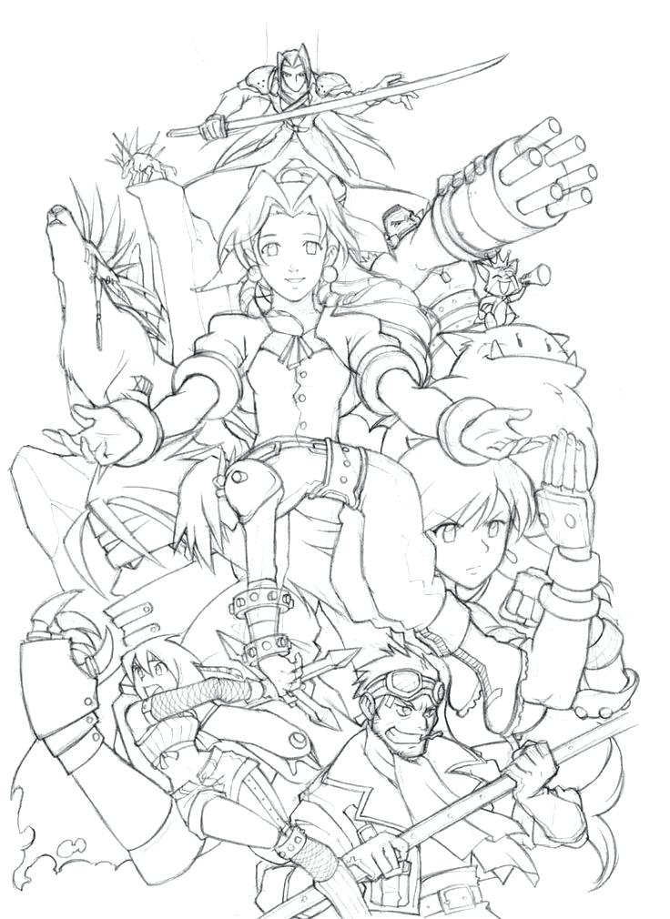 736x1010 Final Fantasy Coloring Pages Fantasy Coloring Book Together
