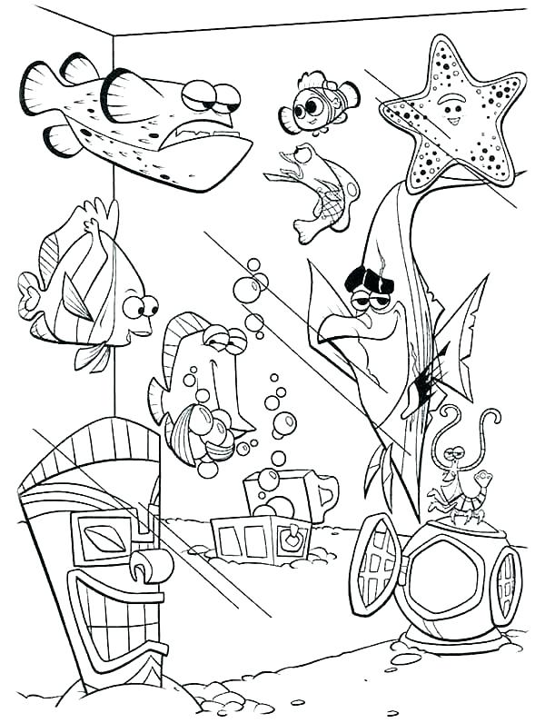 600x796 Finding Nemo Coloring Pages Finding Coloring Page Finding Coloring