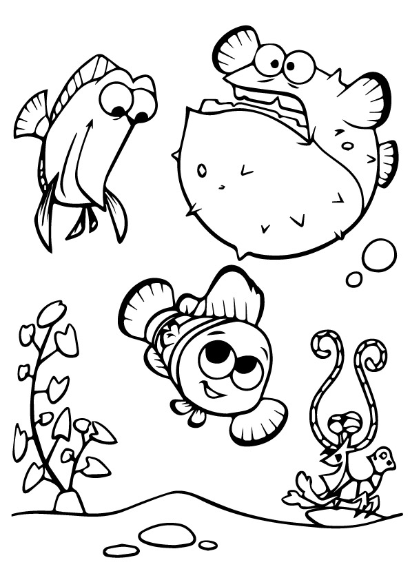 595x842 Printable Finding Nemo Coloring Pages For Kids