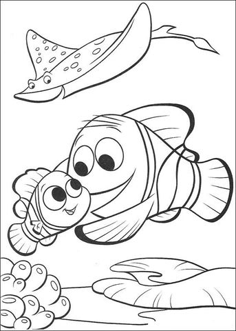 343x480 Marlin Is Finding Nemo Coloring Page Finding Nemo Finding Dory