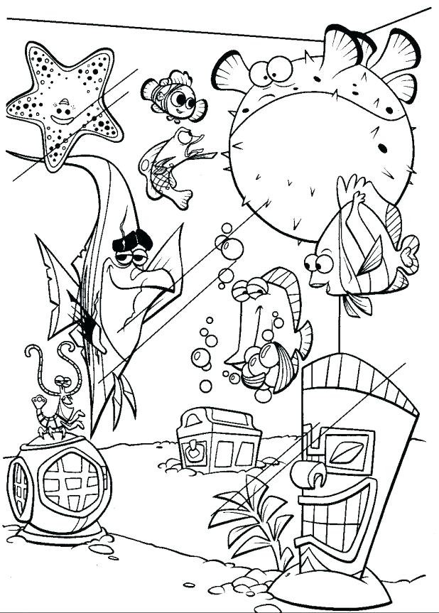 618x863 Nemo Printable Coloring Pages Finding Coloring Pages And Fish Tank