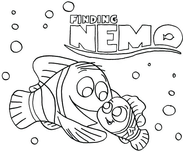 600x500 Finding Nemo Color Pages