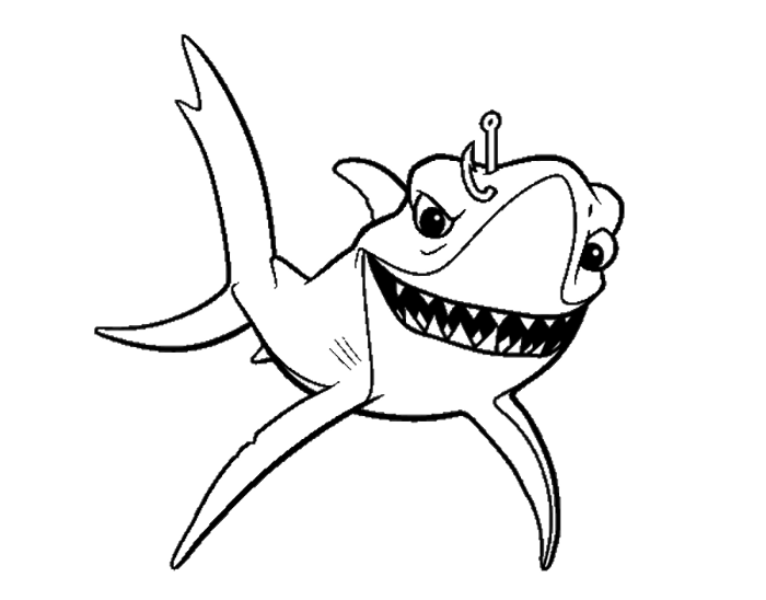 700x548 Finding Nemo Bruce Affected Fishing Finding Nemo Coloring Pages