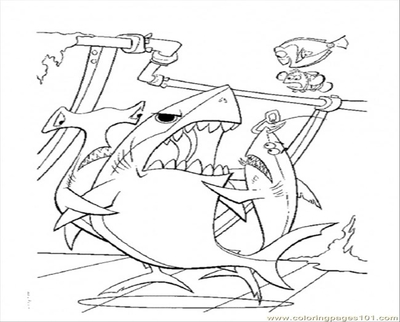 400x322 Bruce From Nemo Coloring Pages Finding Page