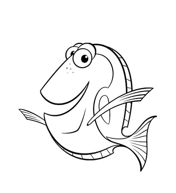 612x671 Finding Nemo Coloring Page Finding Coloring Pages Free Online