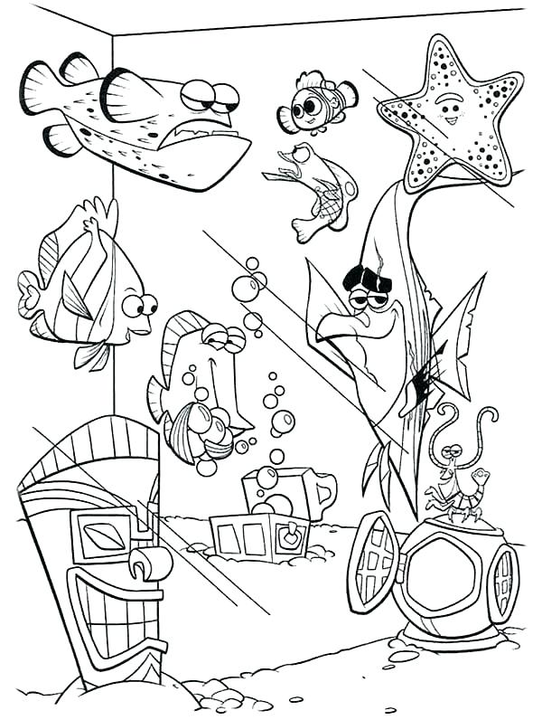 600x796 Nemo Coloring Pages Cartoons Bubbles Finding Coloring Pages