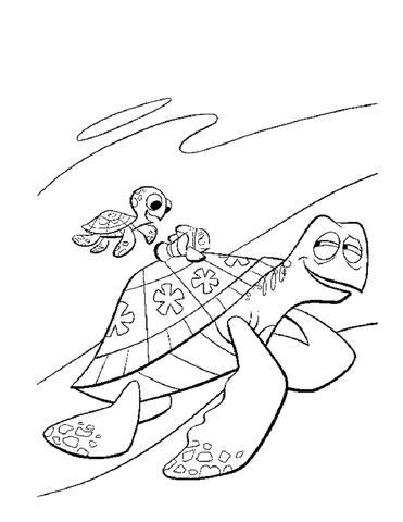371x480 Finding Nemo Turtle Coloring Pages
