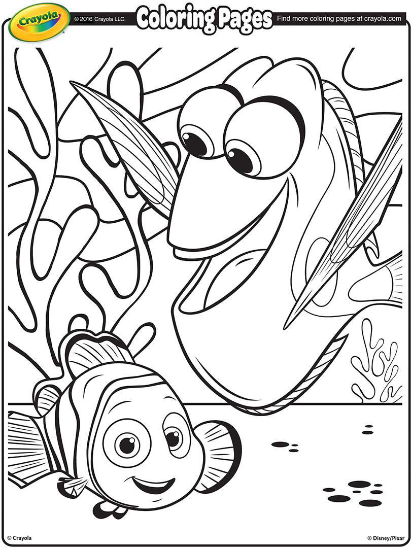 810x1080 Finding Dory, Dory Nemo Coloring Page