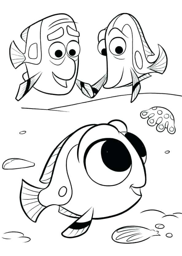593x832 Finding Nemo Color Pages Finding Coloring Pages Finding Dory