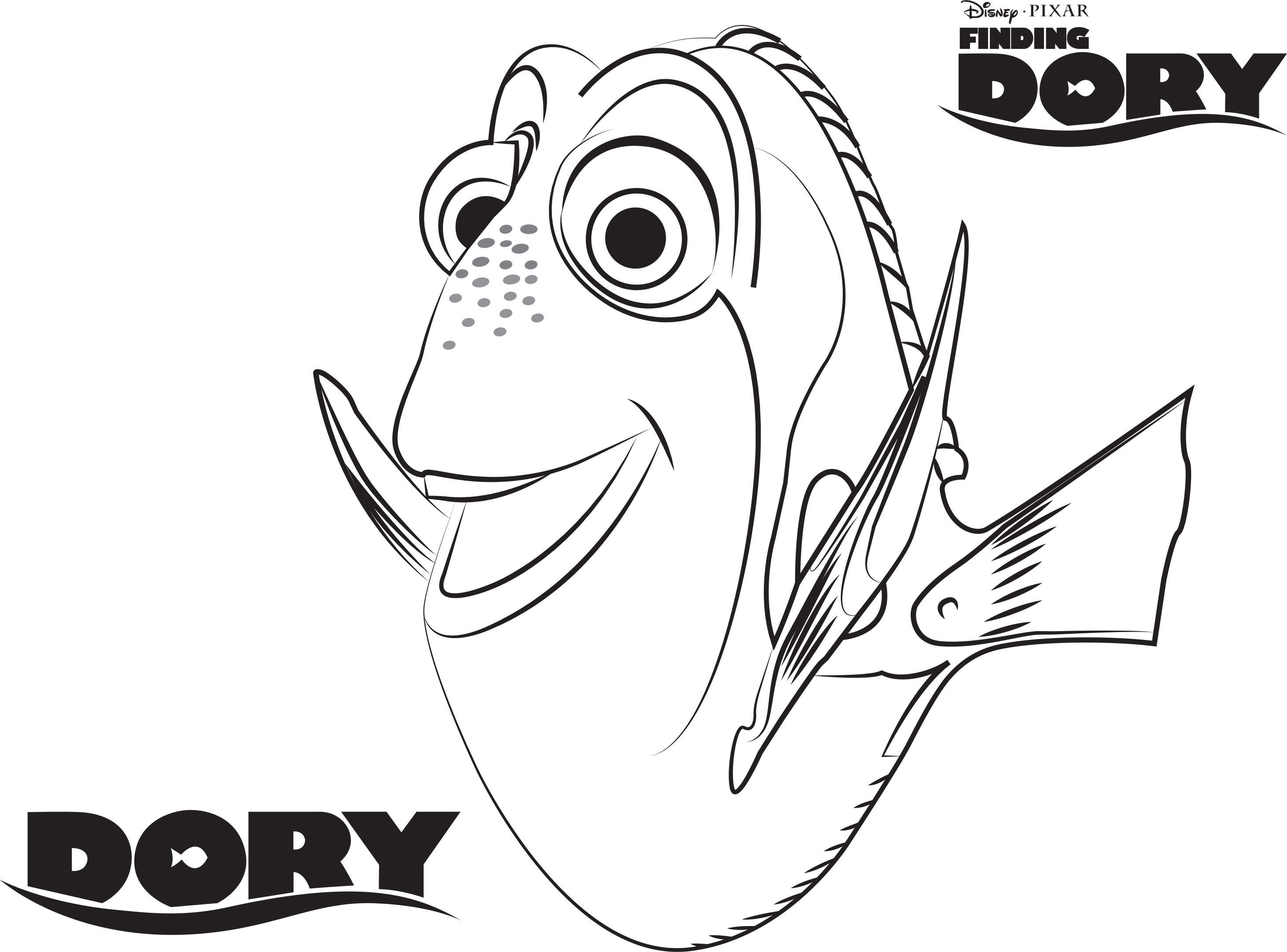 2923x2163 Finding Nemo Coloring Pages Full Size Of Sheets Large Squirt