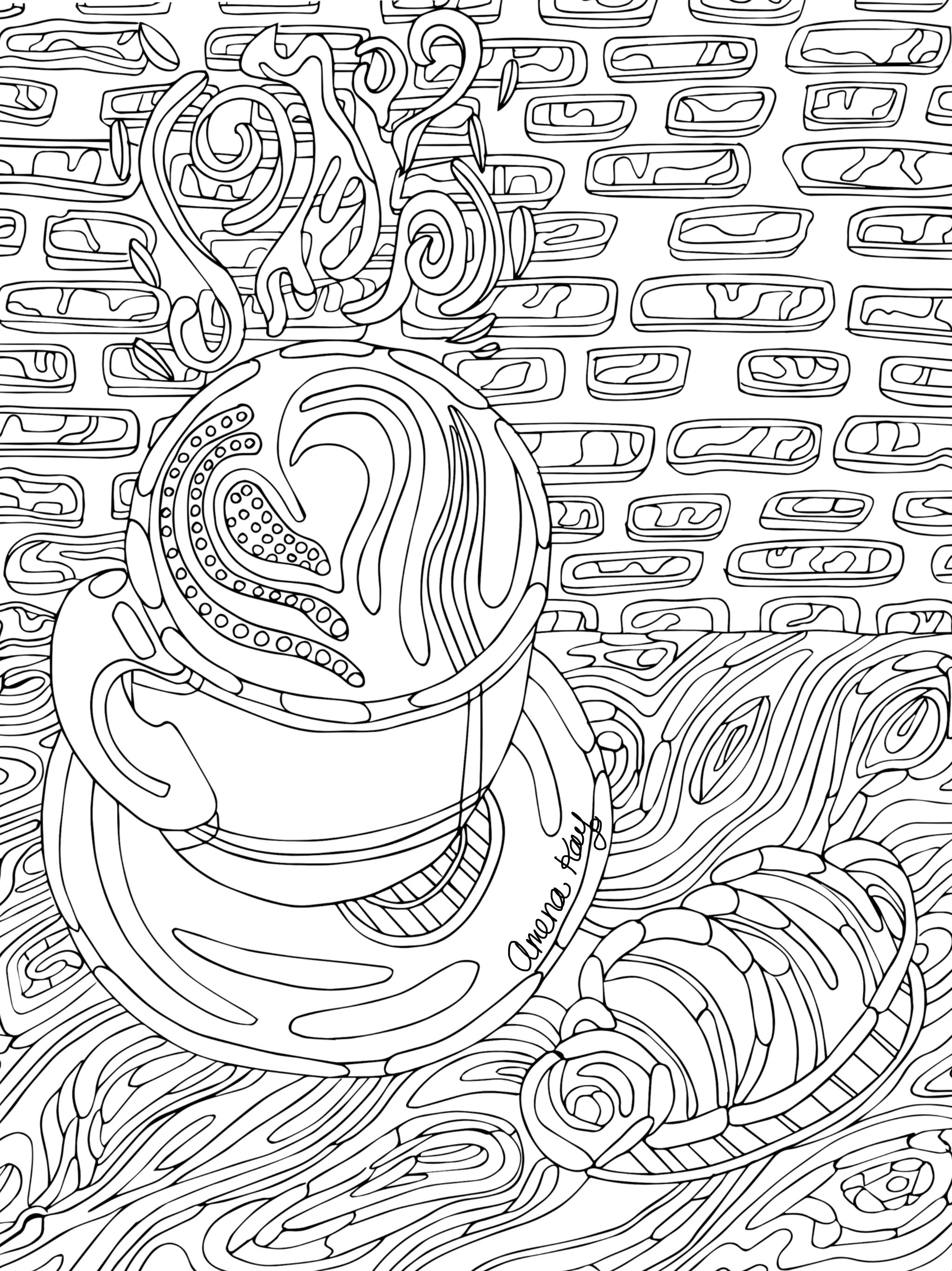2048x2732 Free Hot Chocolate Coloring Page