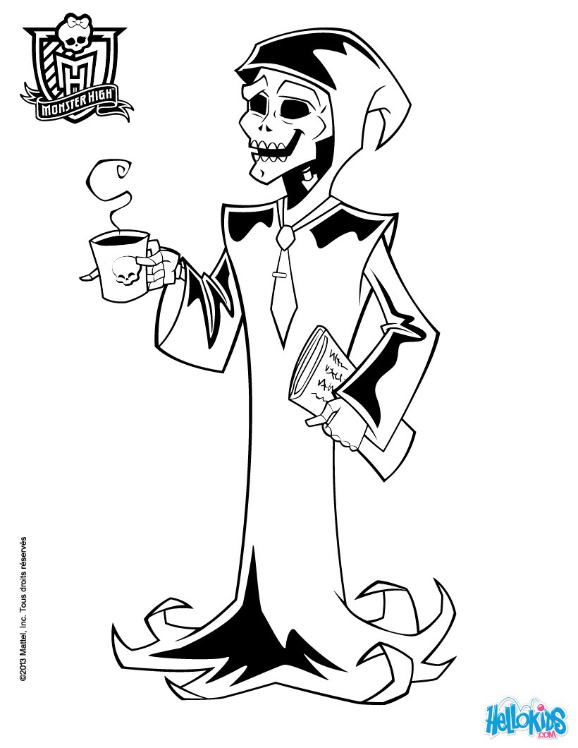 820x1060 Frankie Stein's Big Finger Coloring Pages