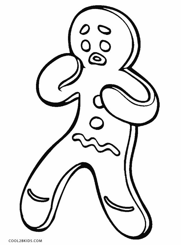 628x850 Free Printable Gingerbread Man Coloring Pages For Kids