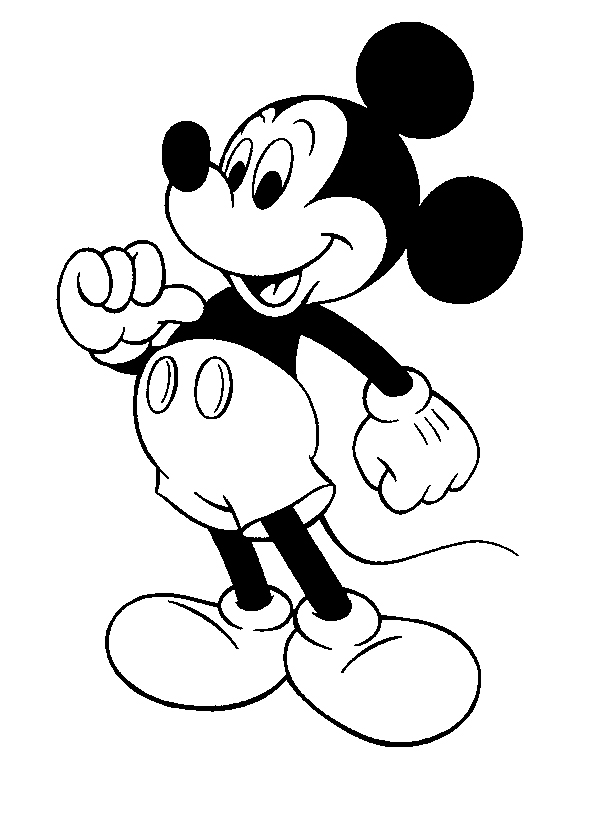 595x820 Mickey Mouse Pointing Finger Itself Coloring Pages Mickey Mouse