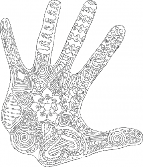 500x581 Fantasy Fingerprint Coloring Page Workplace, Productivity