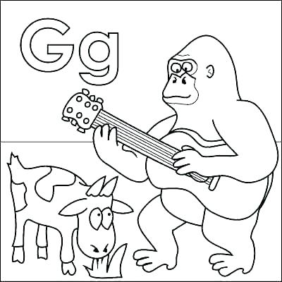 400x400 Finish Drawing The Gorilla Coloring Page Also Blank Gorilla