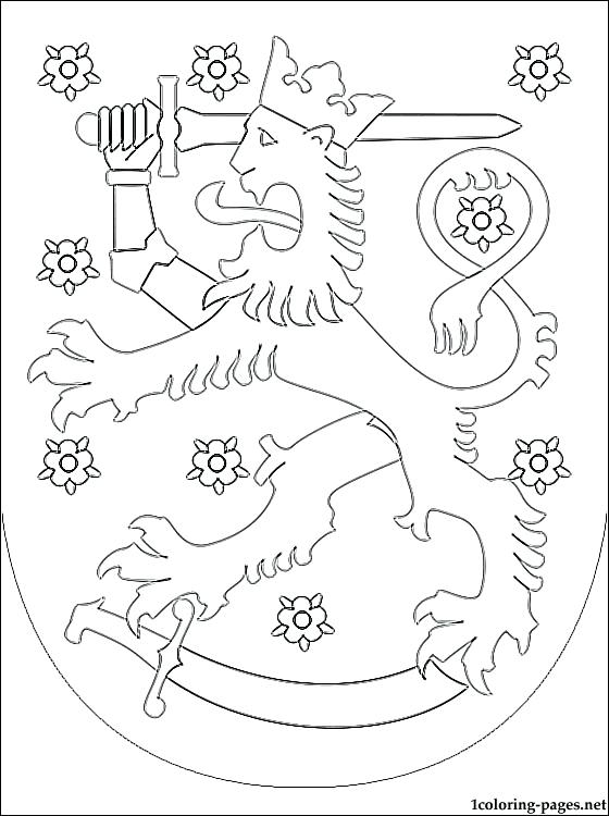 560x750 Finland Flag Colouring Page Coat Of Arms Coloring Pages