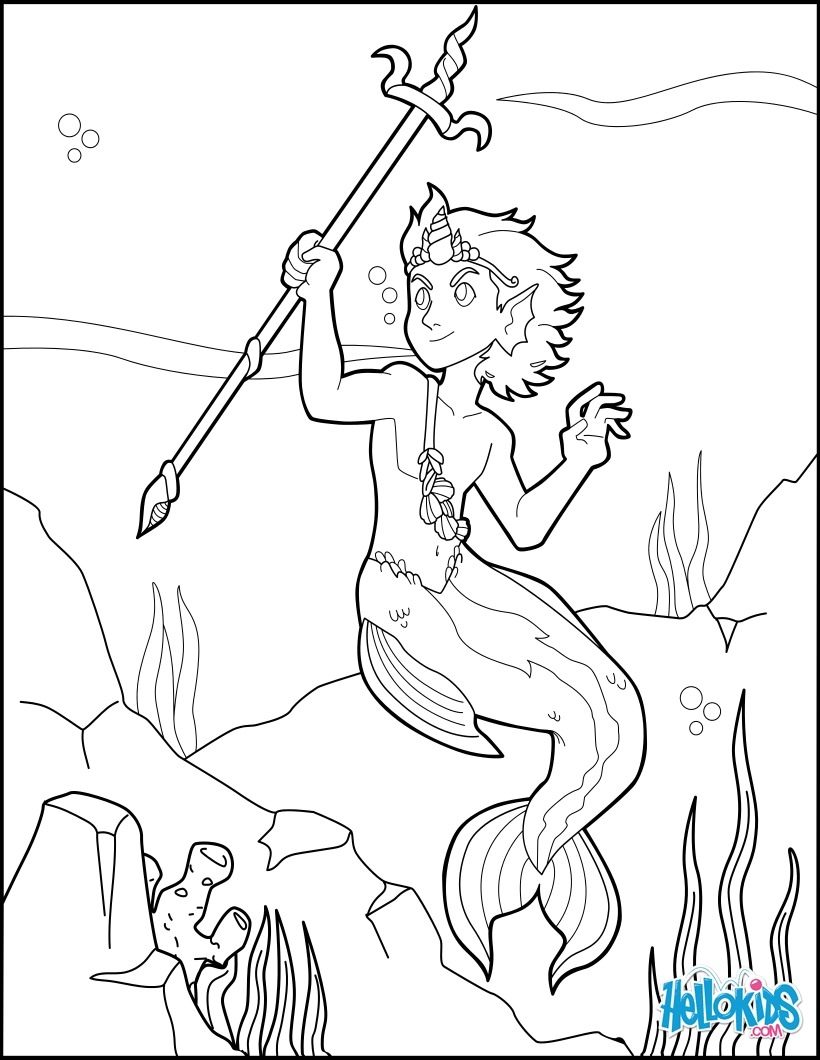 820x1060 Mermen Coloring Pages To Print Coloring For Kids